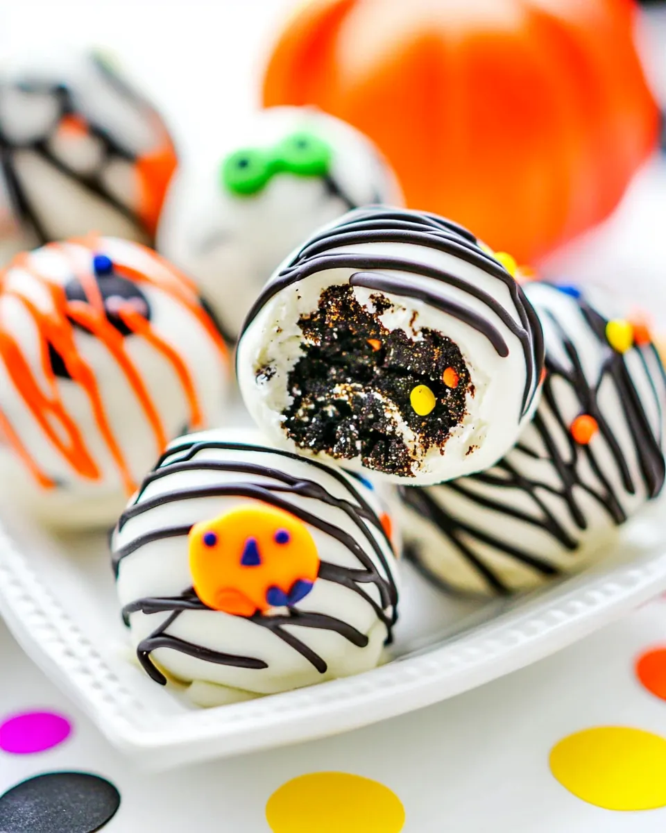 Halloween Cookie Dough Truffles