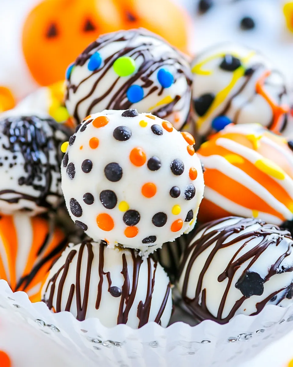 Halloween Cookie Dough Truffles