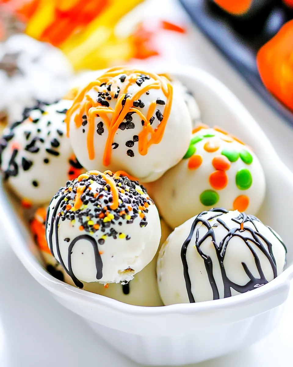 Halloween Cookie Dough Truffles