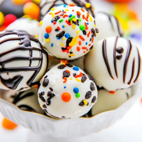 Halloween Cookie Dough Truffles