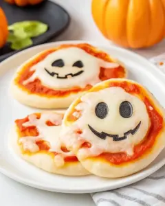 Halloween Mini Pizzas