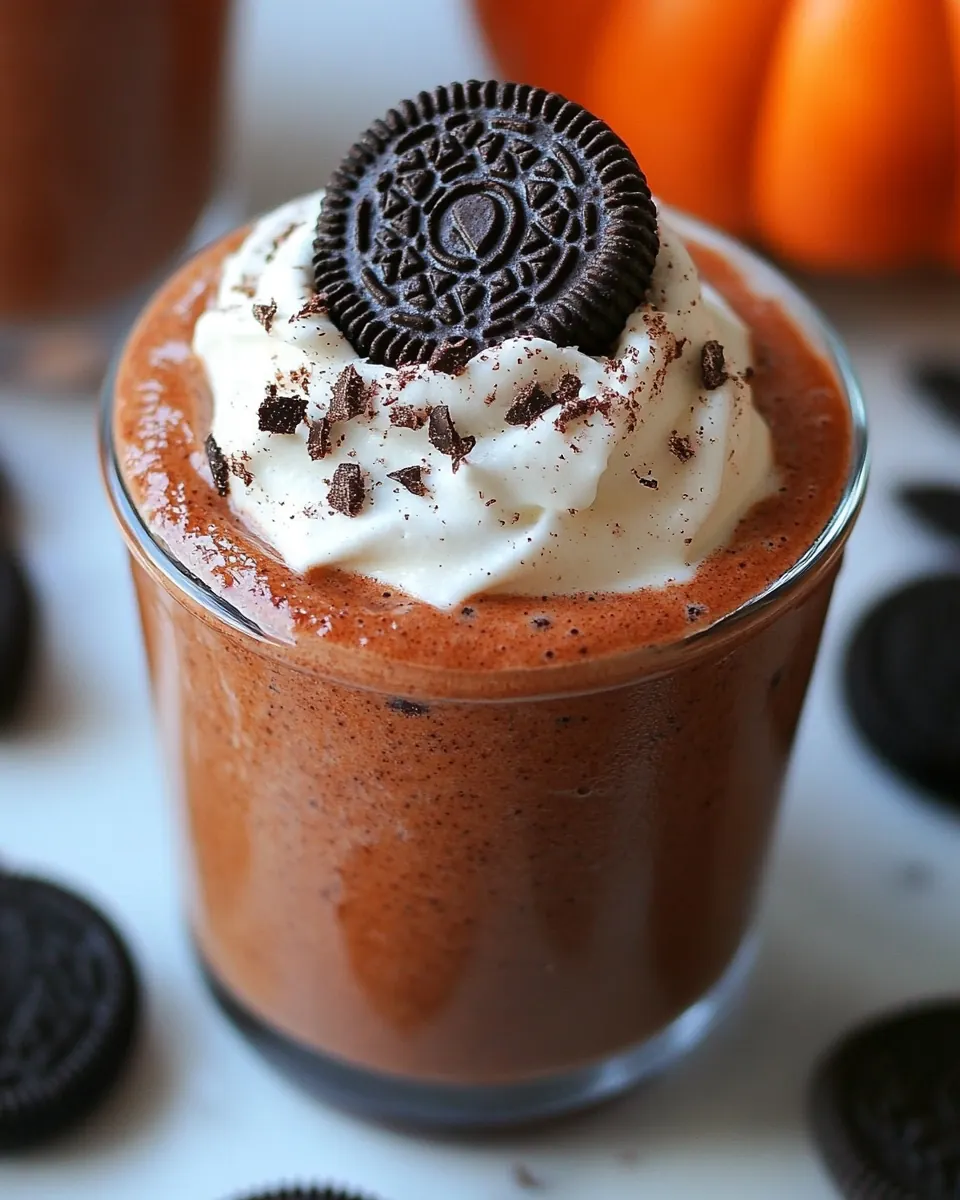 Halloween Oreo Frozen Hot Chocolate
