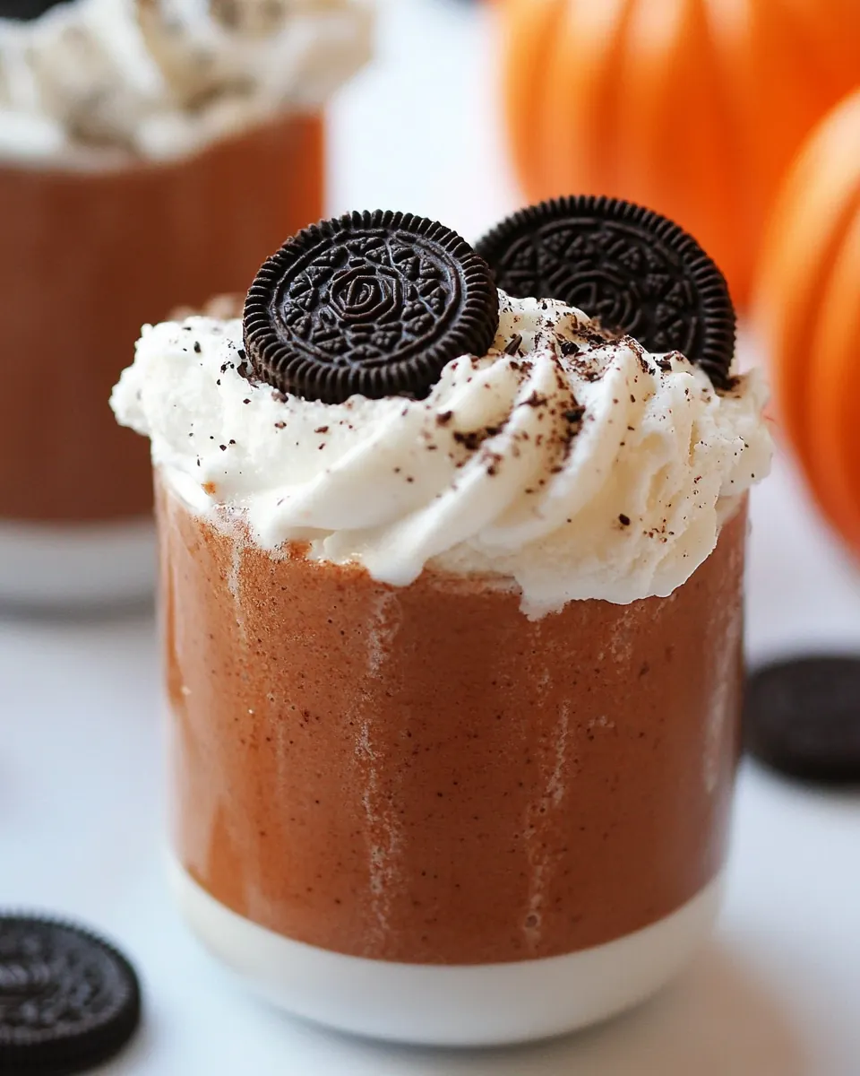 Halloween Oreo Frozen Hot Chocolate