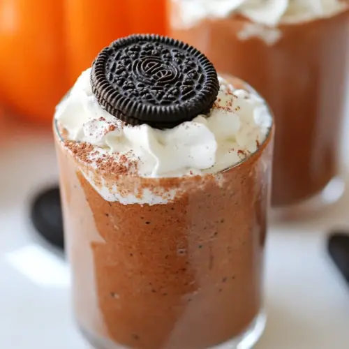 Halloween Oreo Frozen Hot Chocolate