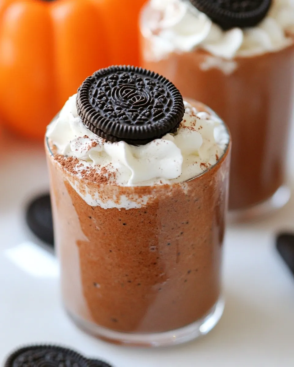 Halloween Oreo Frozen Hot Chocolate