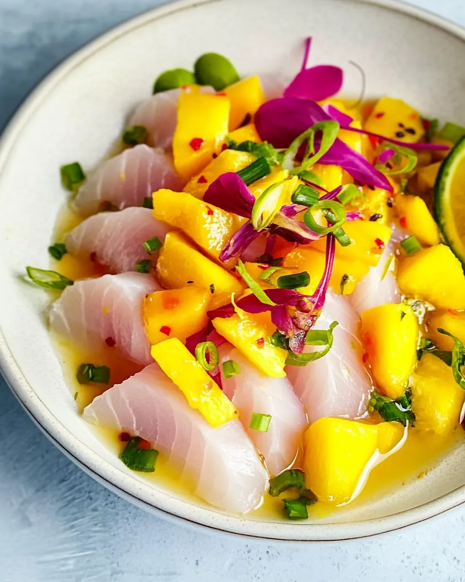 Hamachi Crudo With Mango