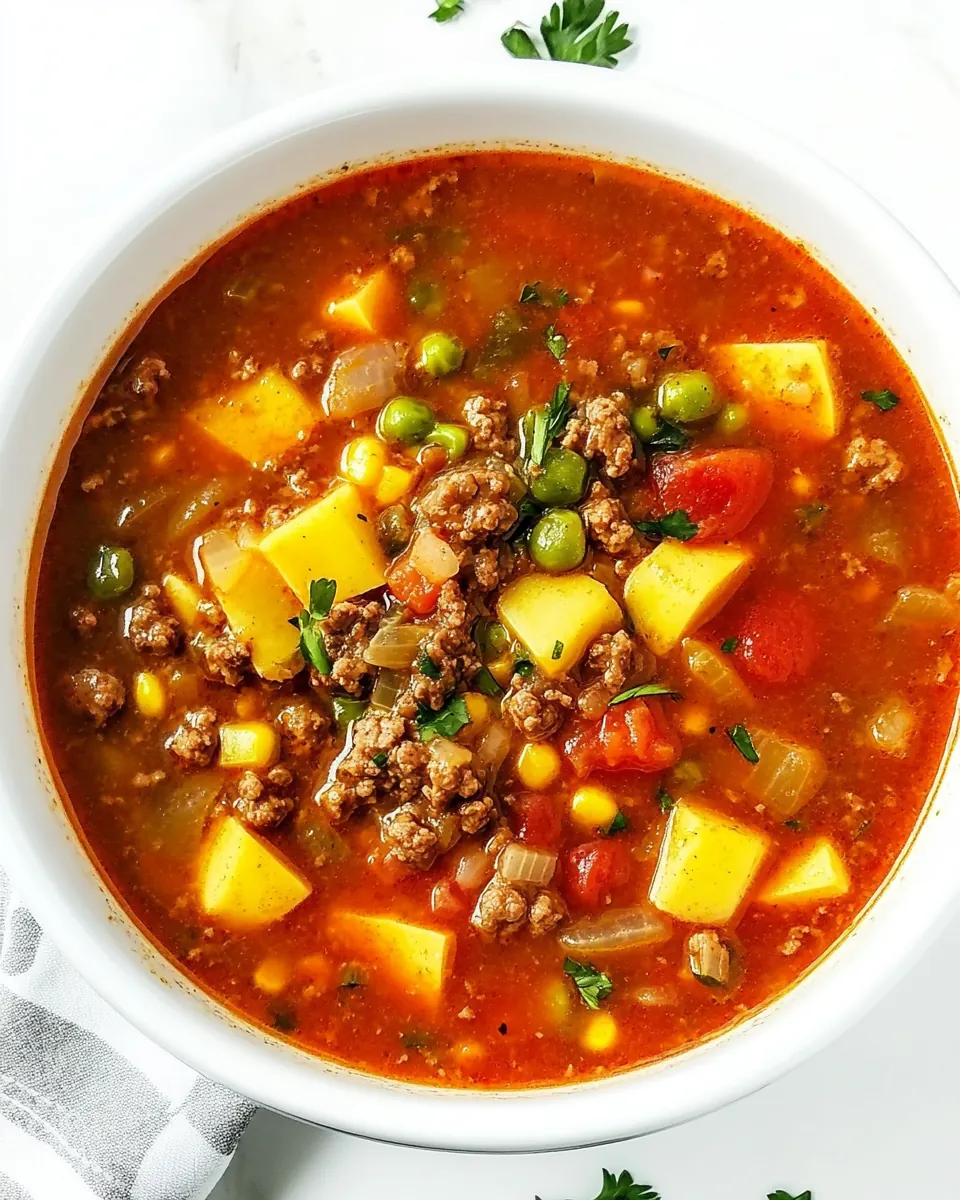 Hamburger Soup Crockpot