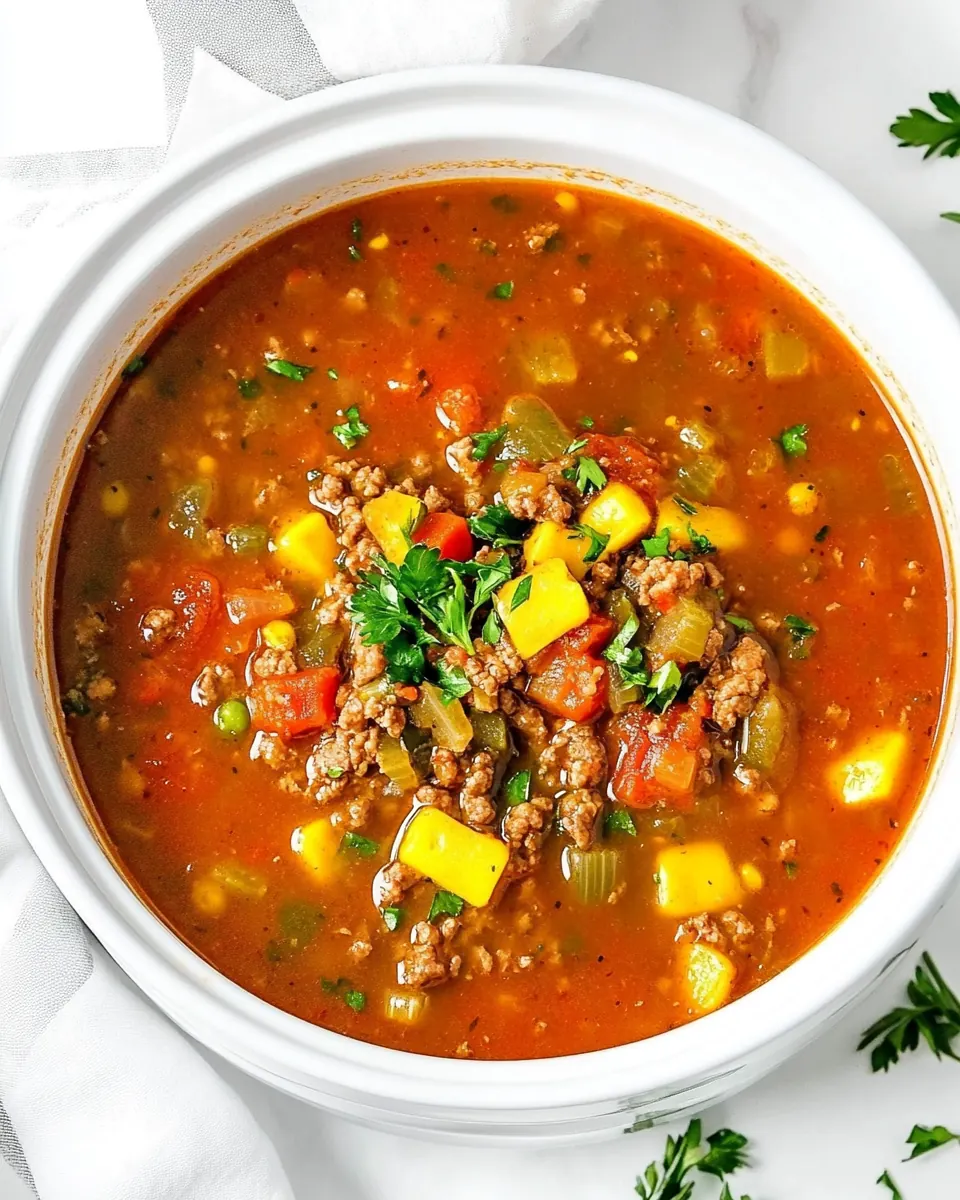 Hamburger Soup Crockpot