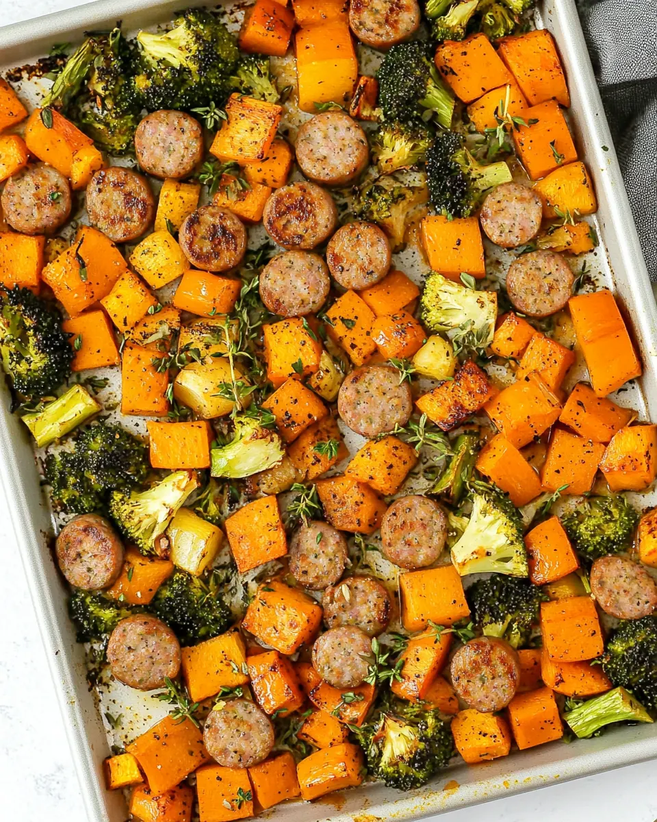Harvest Sheet Pan Sausage and Veggies