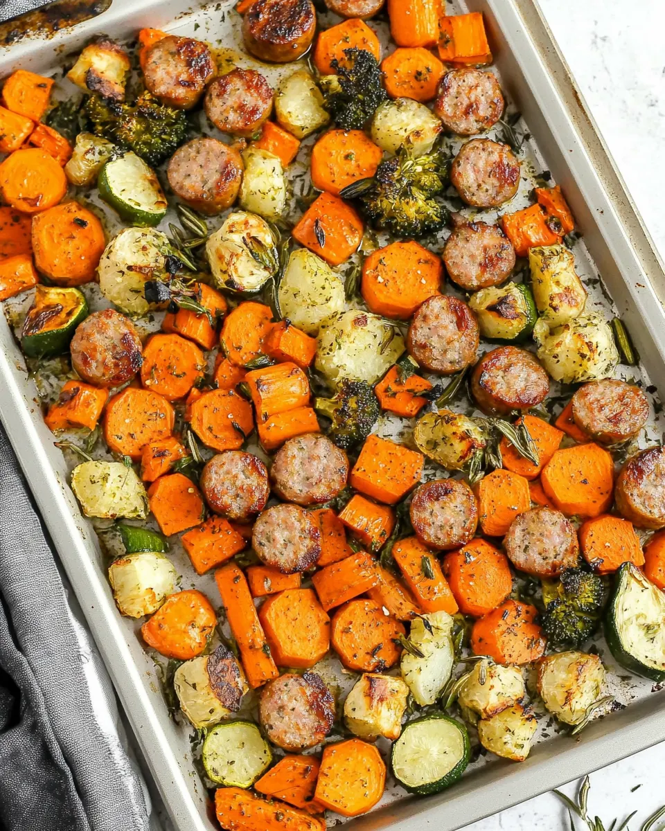 Harvest Sheet Pan Sausage and Veggies