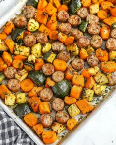 Harvest Sheet Pan Sausage and Veggies