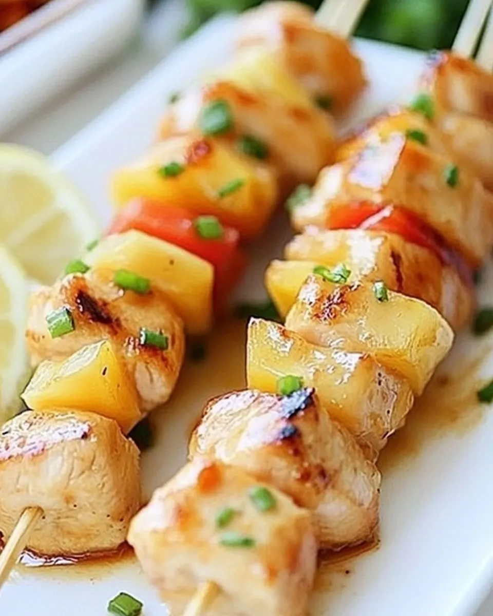 Hawaiian Chicken Kabobs