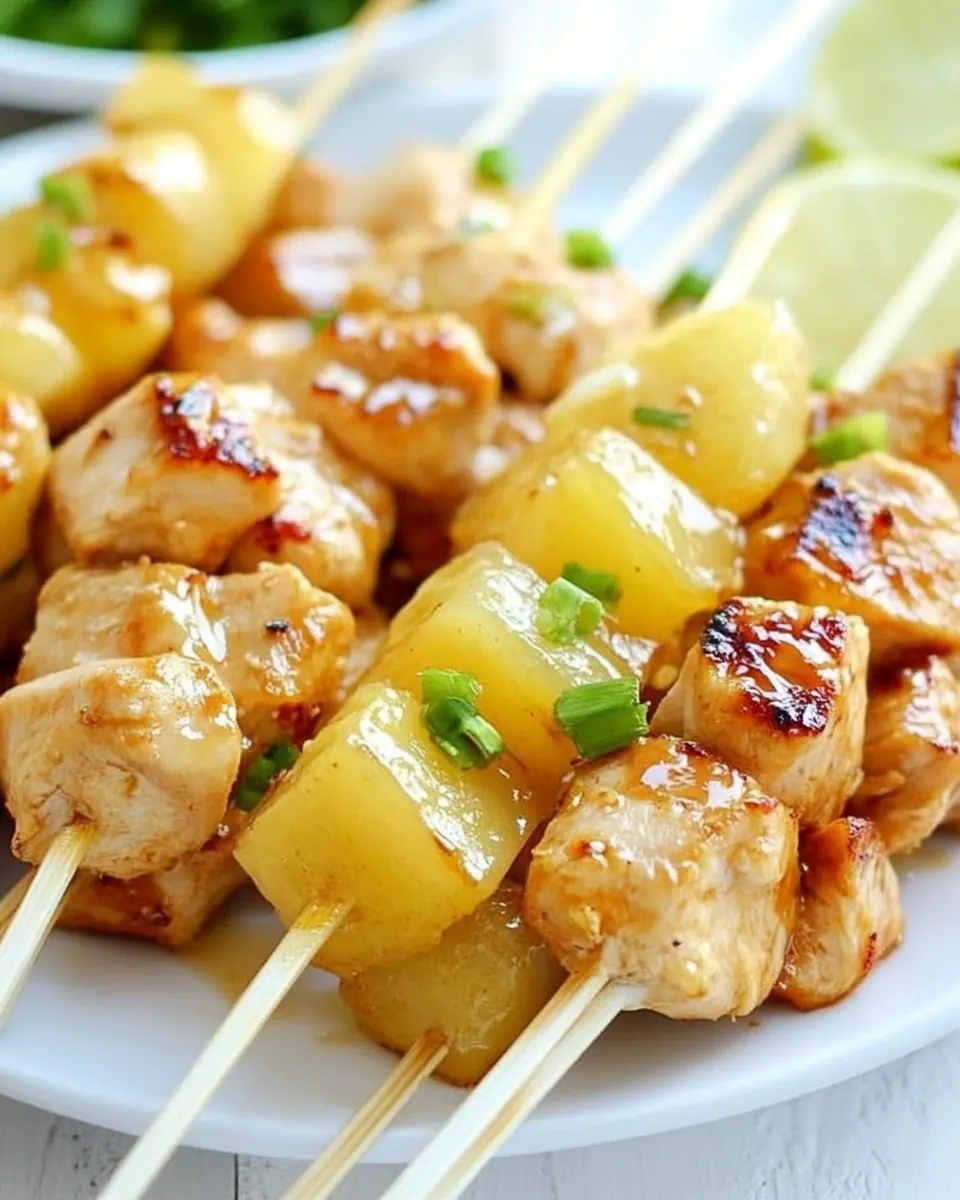 Hawaiian Chicken Kabobs
