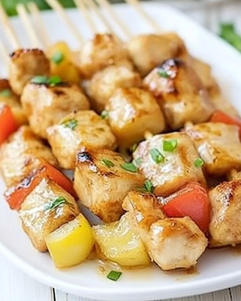 Hawaiian Chicken Kabobs