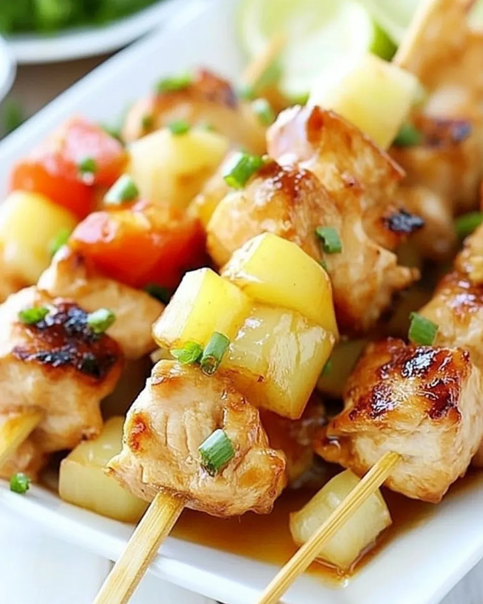 Hawaiian Chicken Kabobs