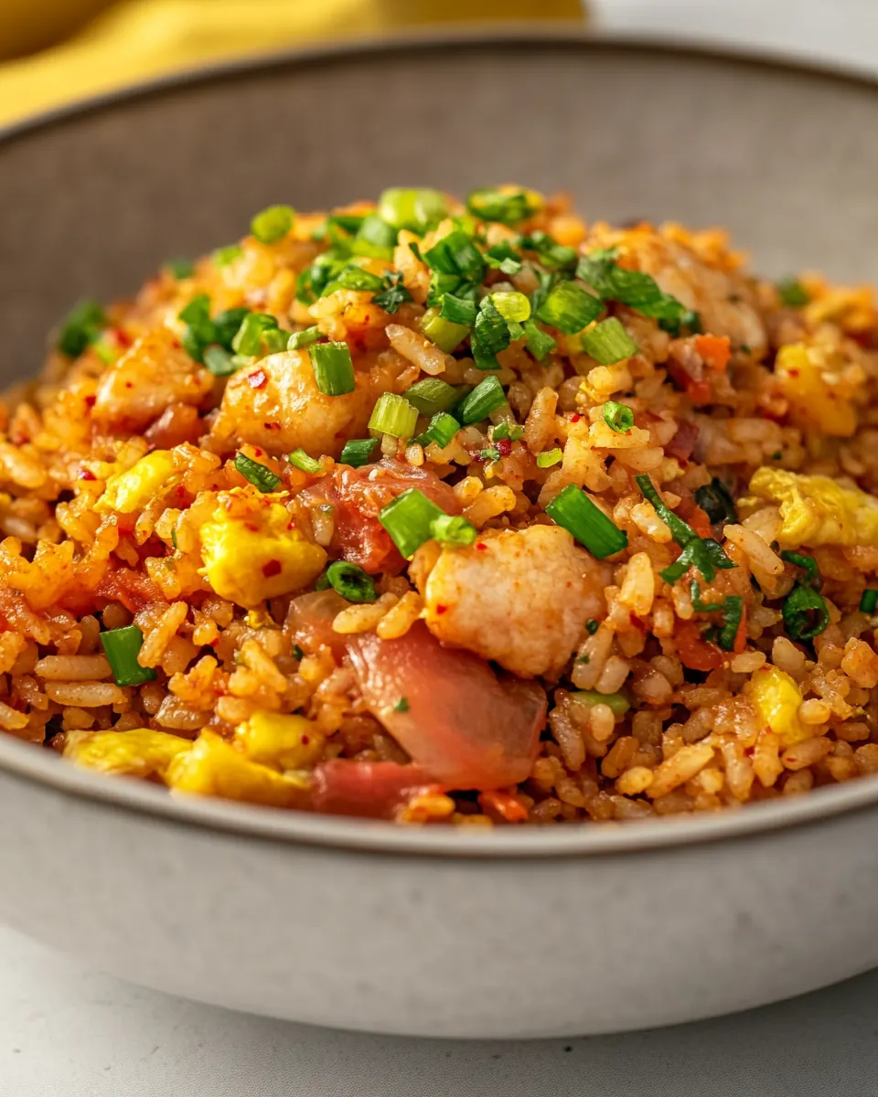 Hawaiian Fried Rice with Kimchi