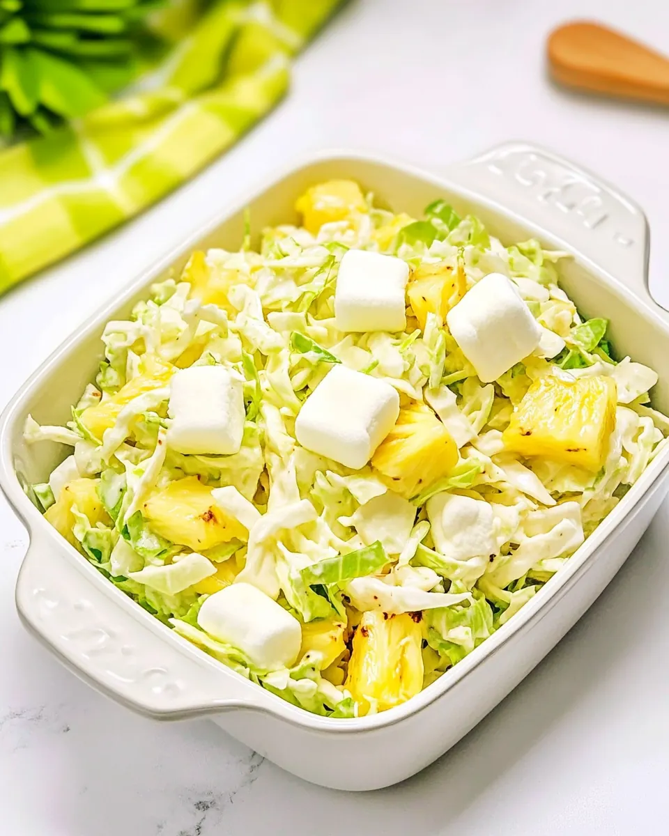Hawaiian Pineapple Coleslaw with Marshmallows