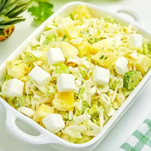 Hawaiian Pineapple Coleslaw with Marshmallows