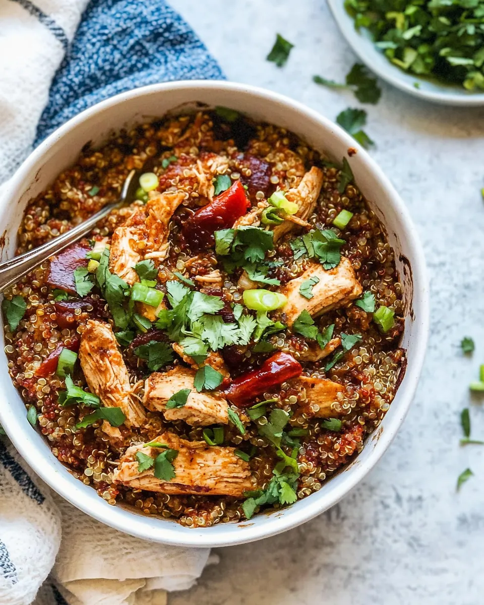 Healthy BBQ Chicken Quinoa Casserole