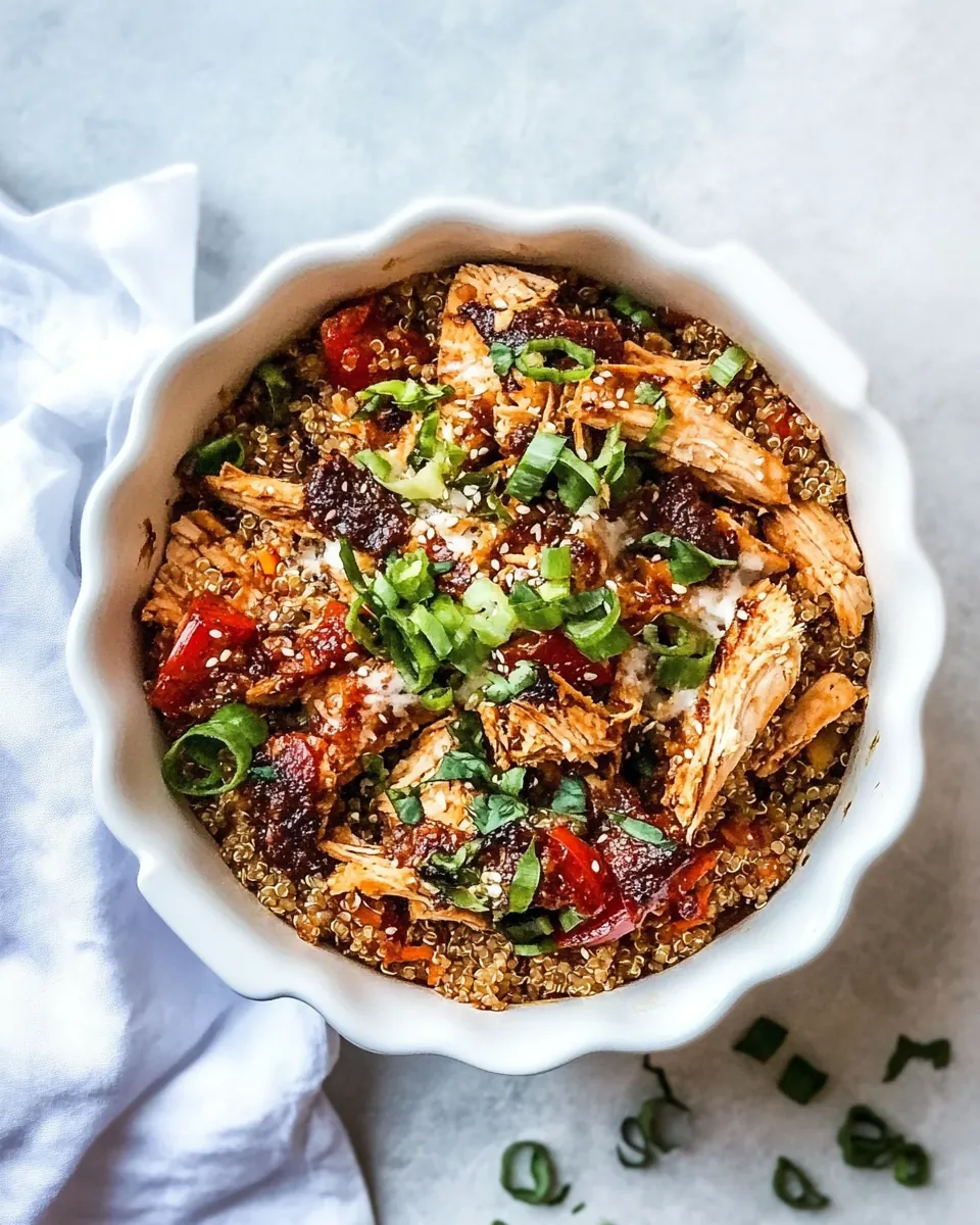 Healthy BBQ Chicken Quinoa Casserole