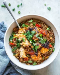 Healthy BBQ Chicken Quinoa Casserole