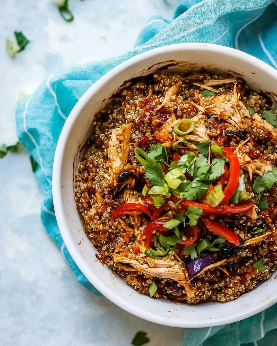 Healthy BBQ Chicken Quinoa Casserole