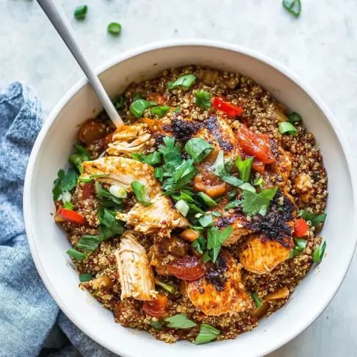 Healthy BBQ Chicken Quinoa Casserole
