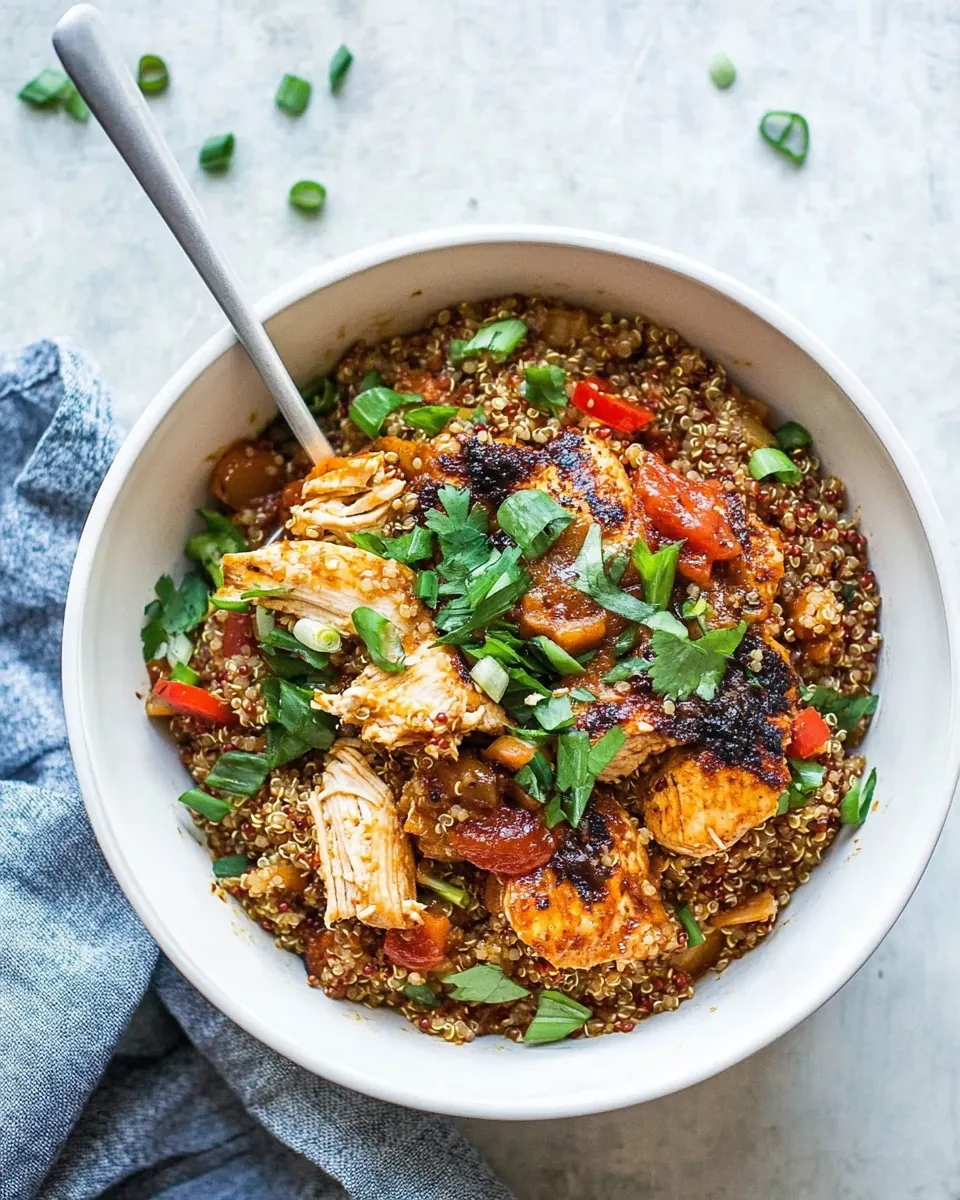 Healthy BBQ Chicken Quinoa Casserole