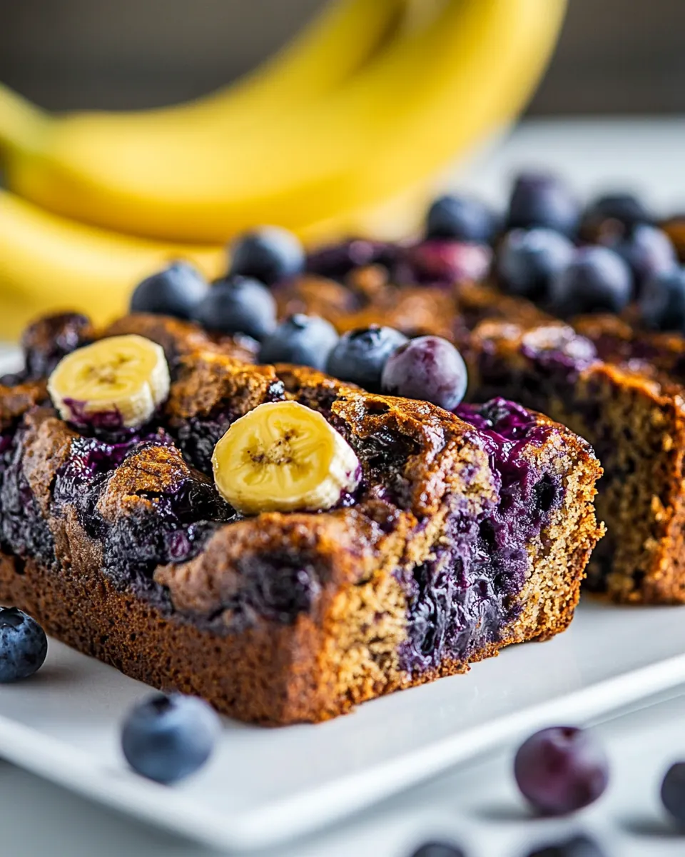 Healthy Blueberry Banana Bread