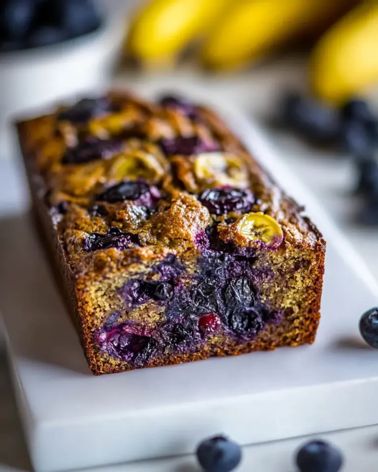 Healthy Blueberry Banana Bread