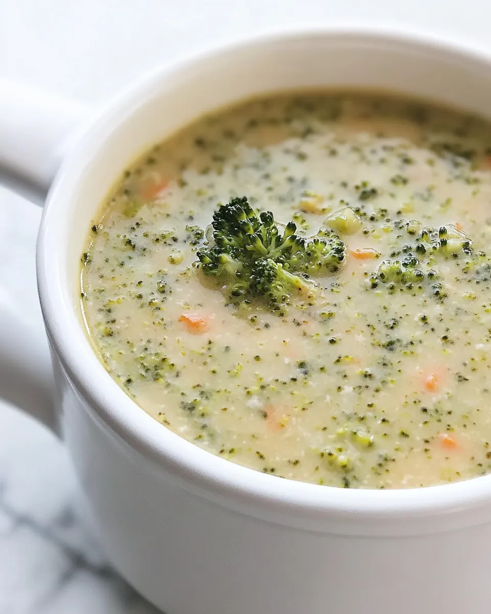 Healthy Broccoli Cheddar Soup