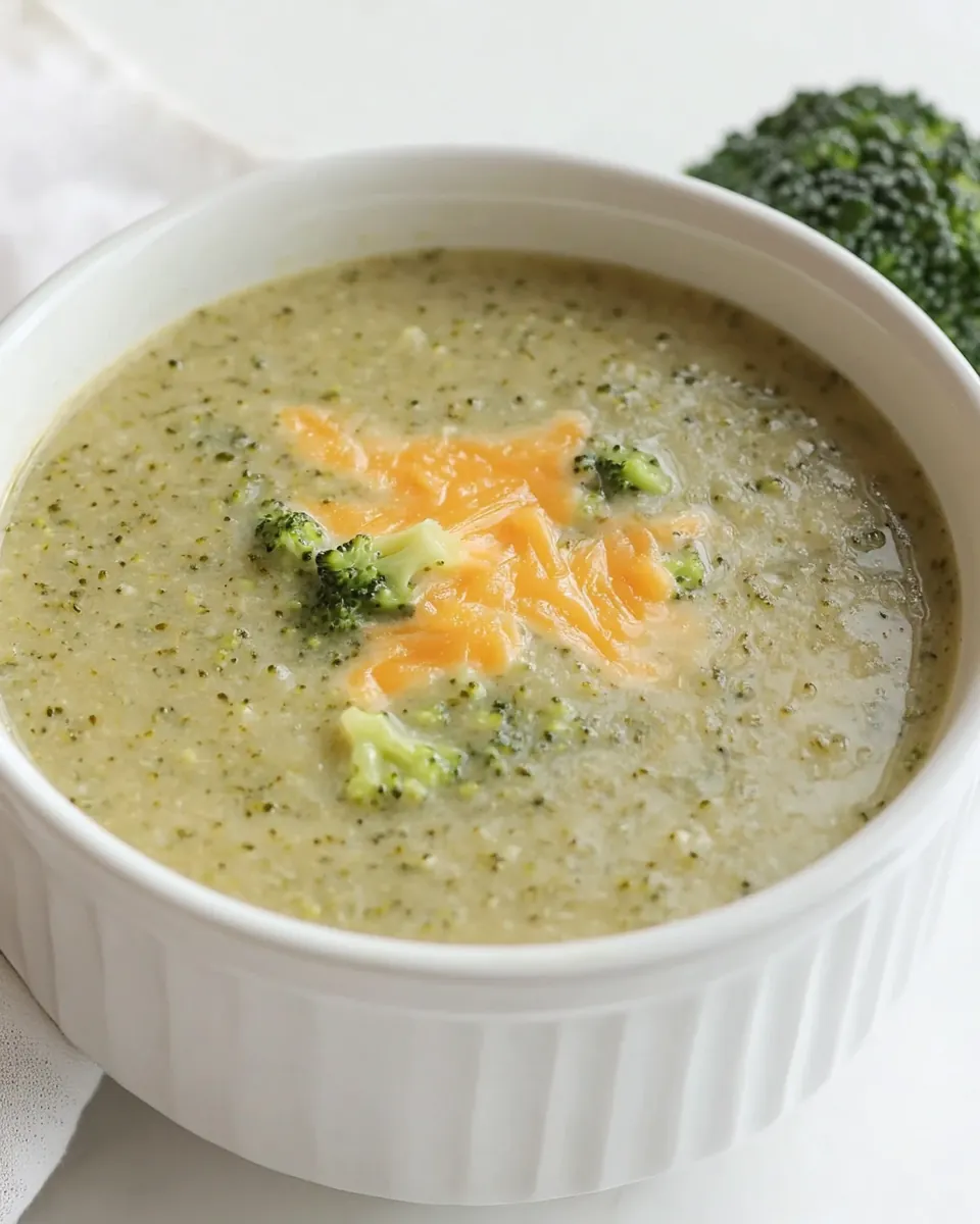 Healthy Broccoli Cheddar Soup