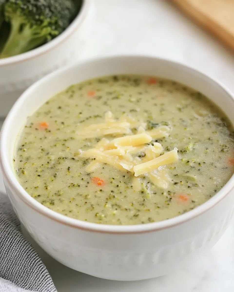 Healthy Broccoli Cheddar Soup