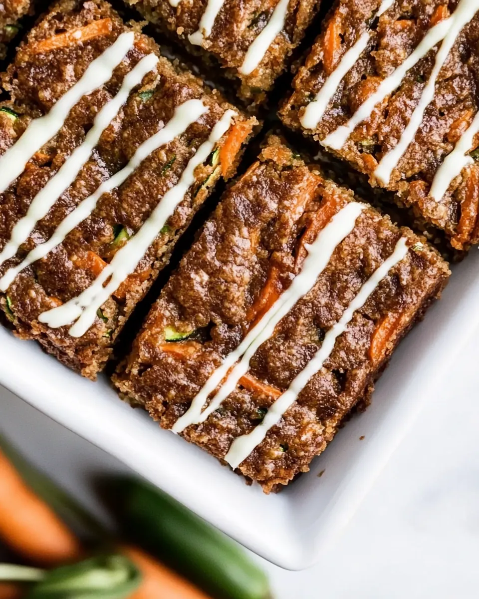 Healthy Carrot Zucchini Bars