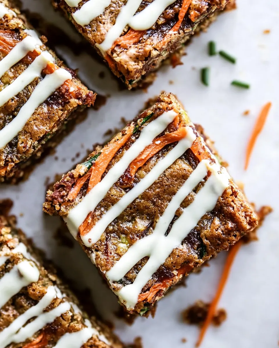 Healthy Carrot Zucchini Bars
