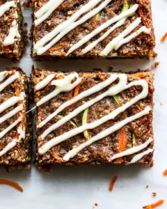 Healthy Carrot Zucchini Bars