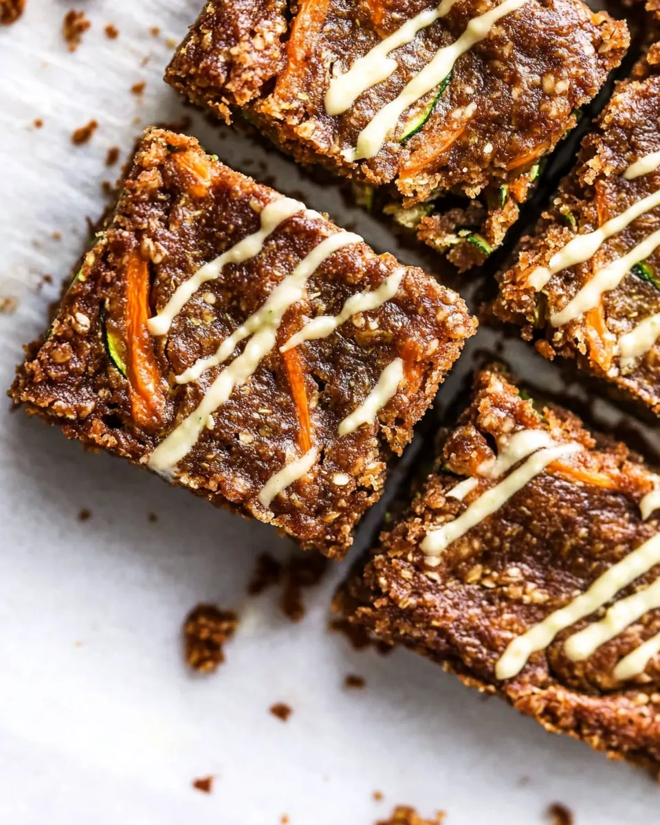 Healthy Carrot Zucchini Bars