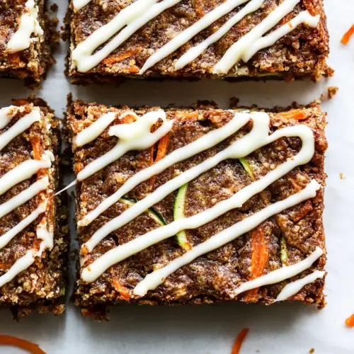 Healthy Carrot Zucchini Bars