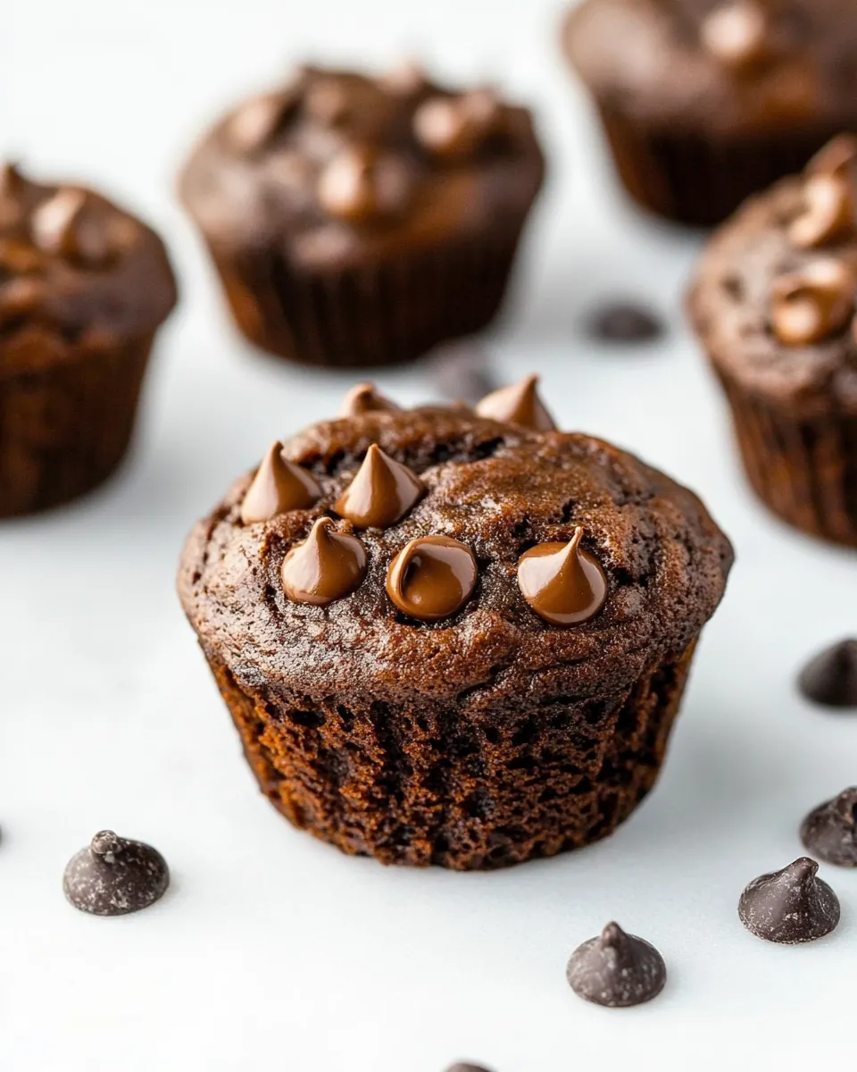 Healthy Chocolate Banana Muffins