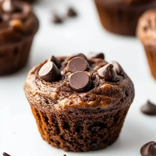 Healthy Chocolate Banana Muffins