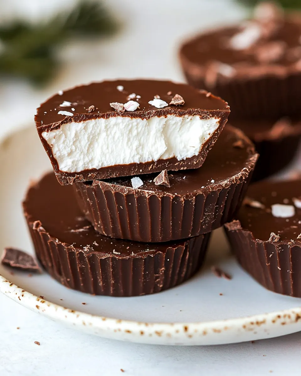 Healthy Chocolate Peppermint Cups