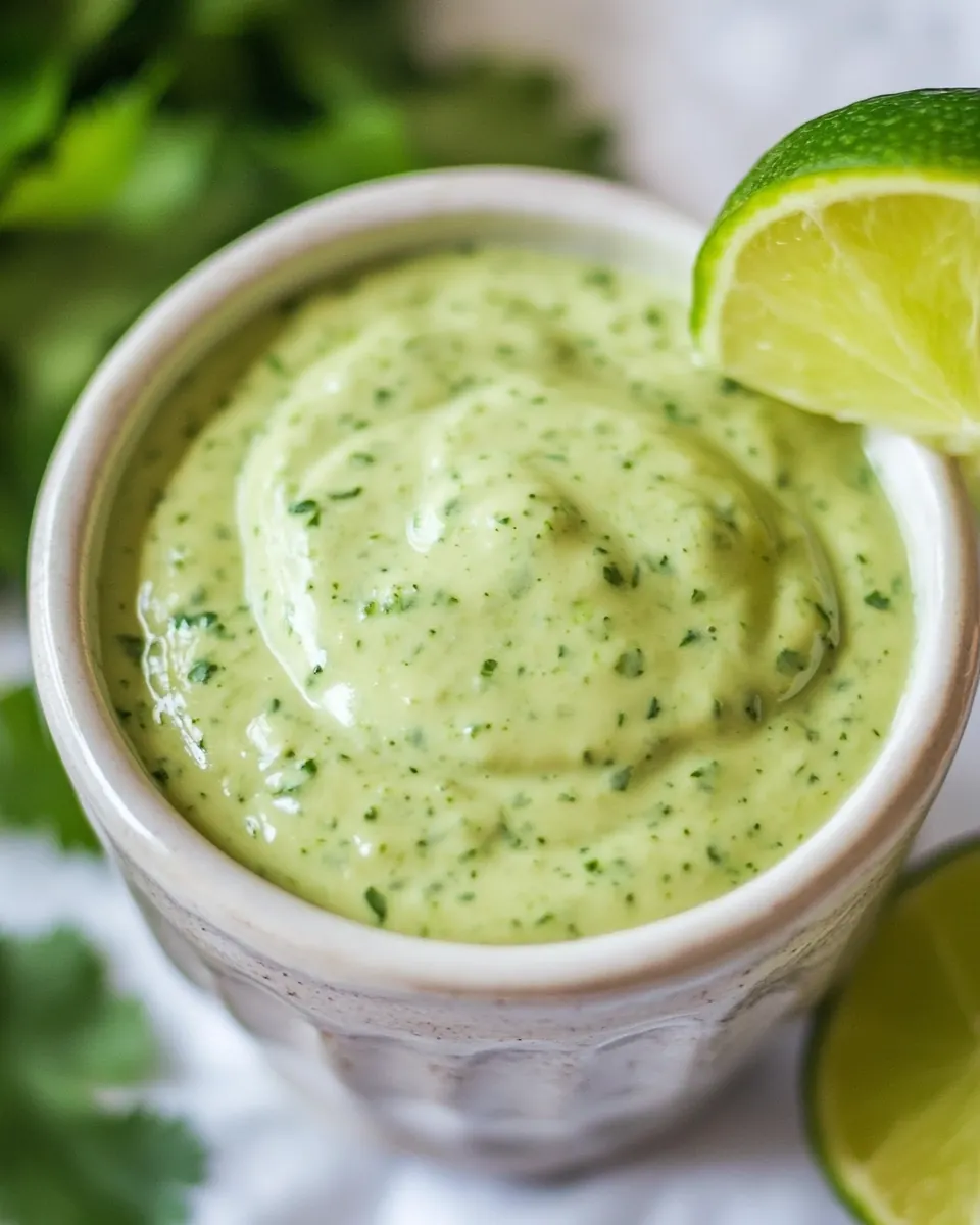 Healthy Creamy Avocado Cilantro Lime Dressing