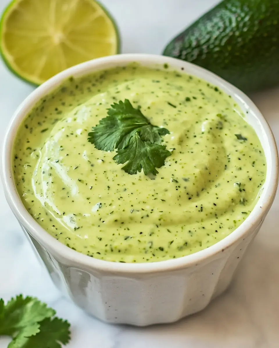 Healthy Creamy Avocado Cilantro Lime Dressing