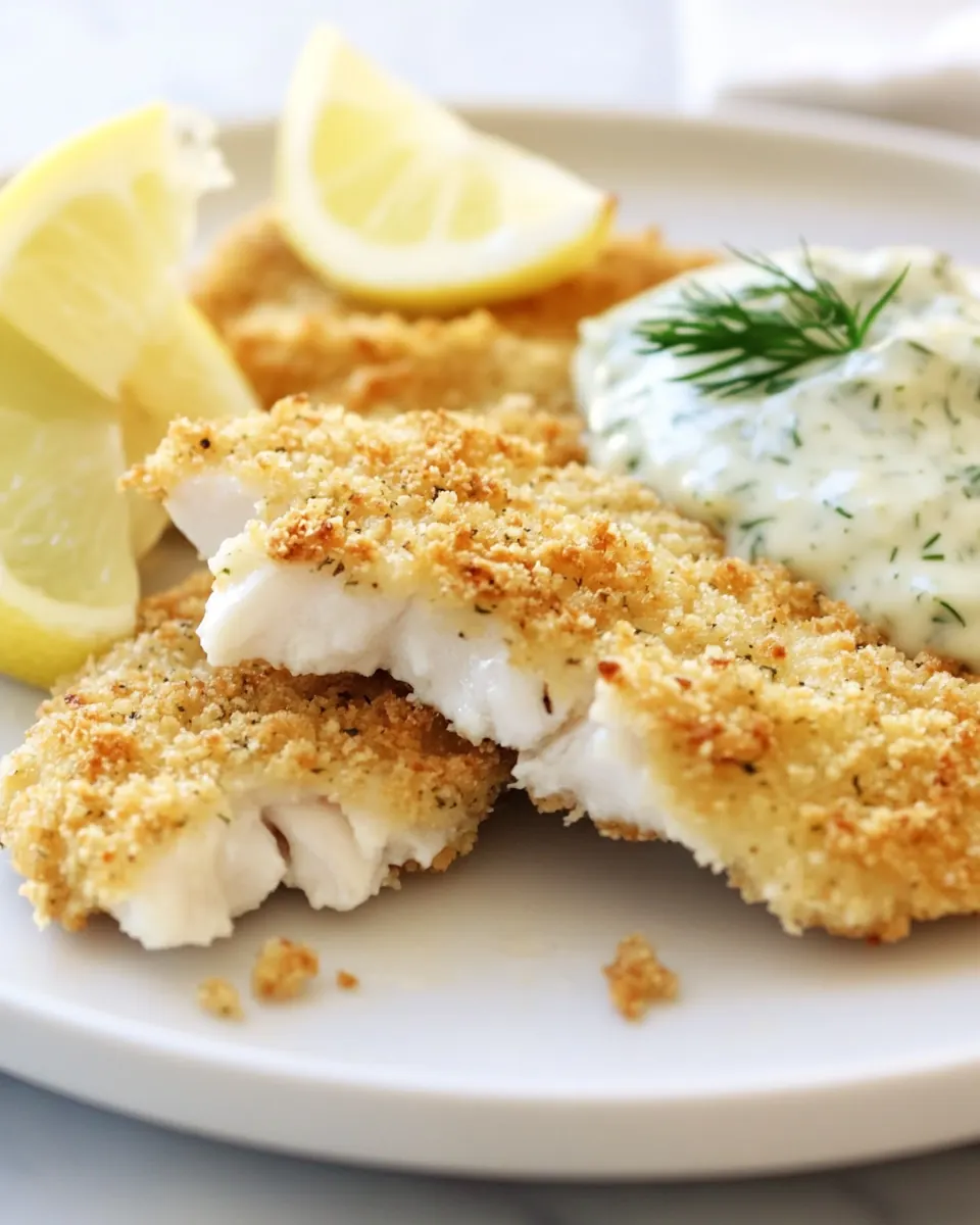Healthy Fish Sticks Recipe with Cucumber Dill Sauce