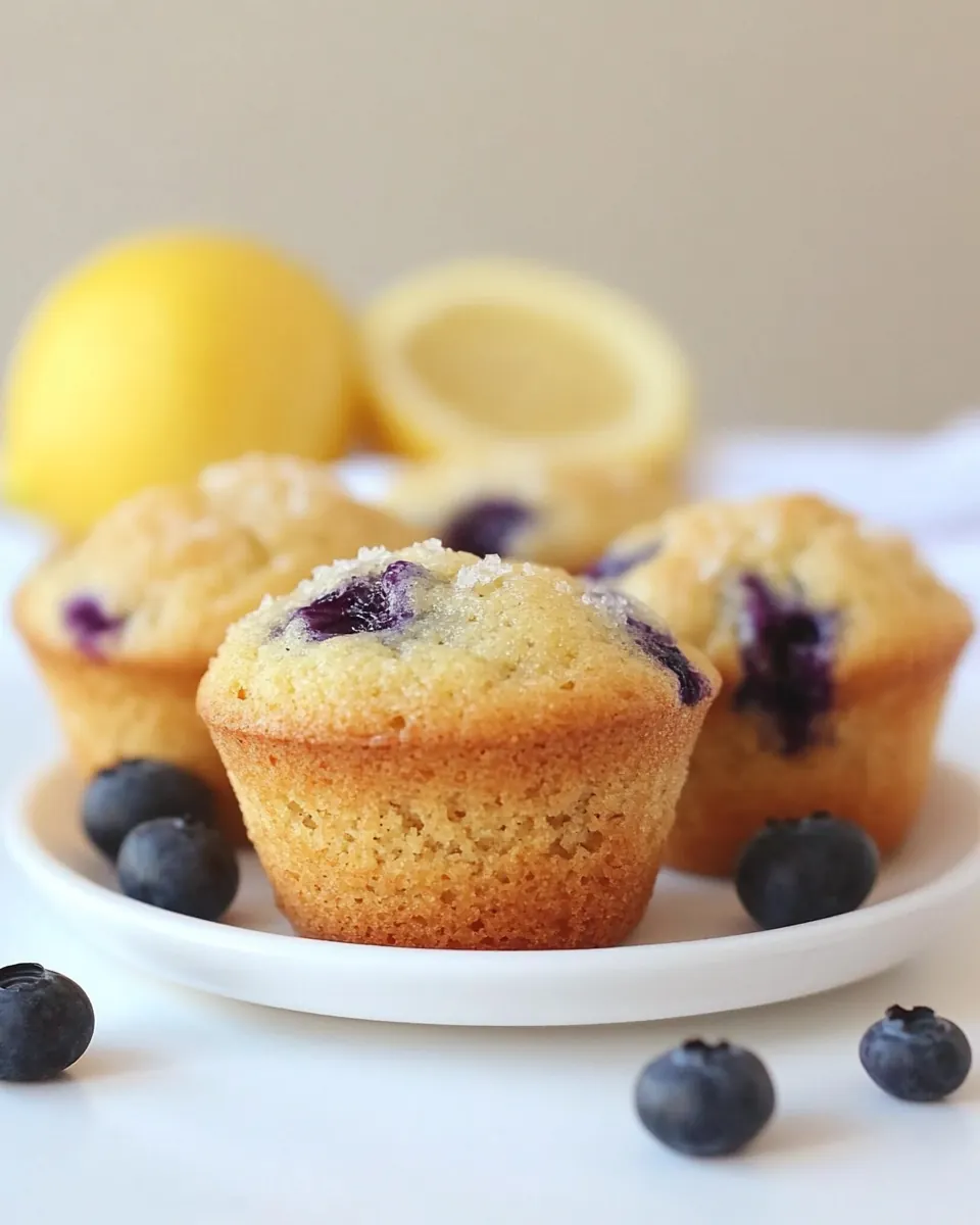 Healthy Lemon Blueberry Muffins