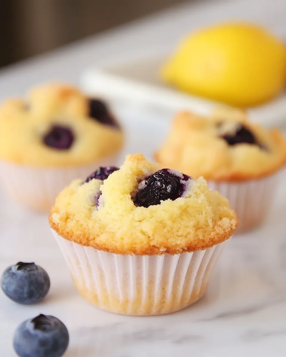 Healthy Lemon Blueberry Muffins