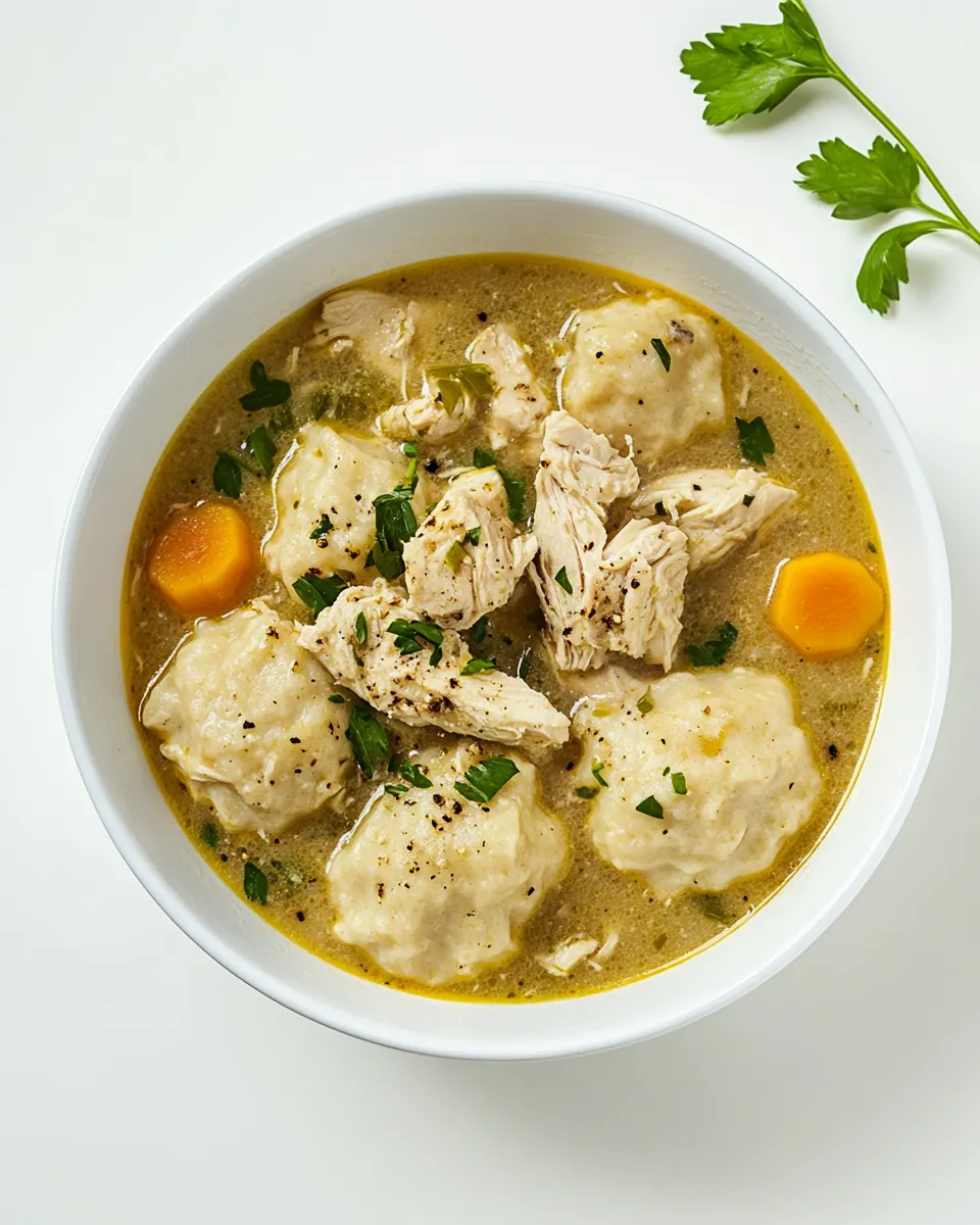 Healthy Slow Cooker Chicken and Dumplings