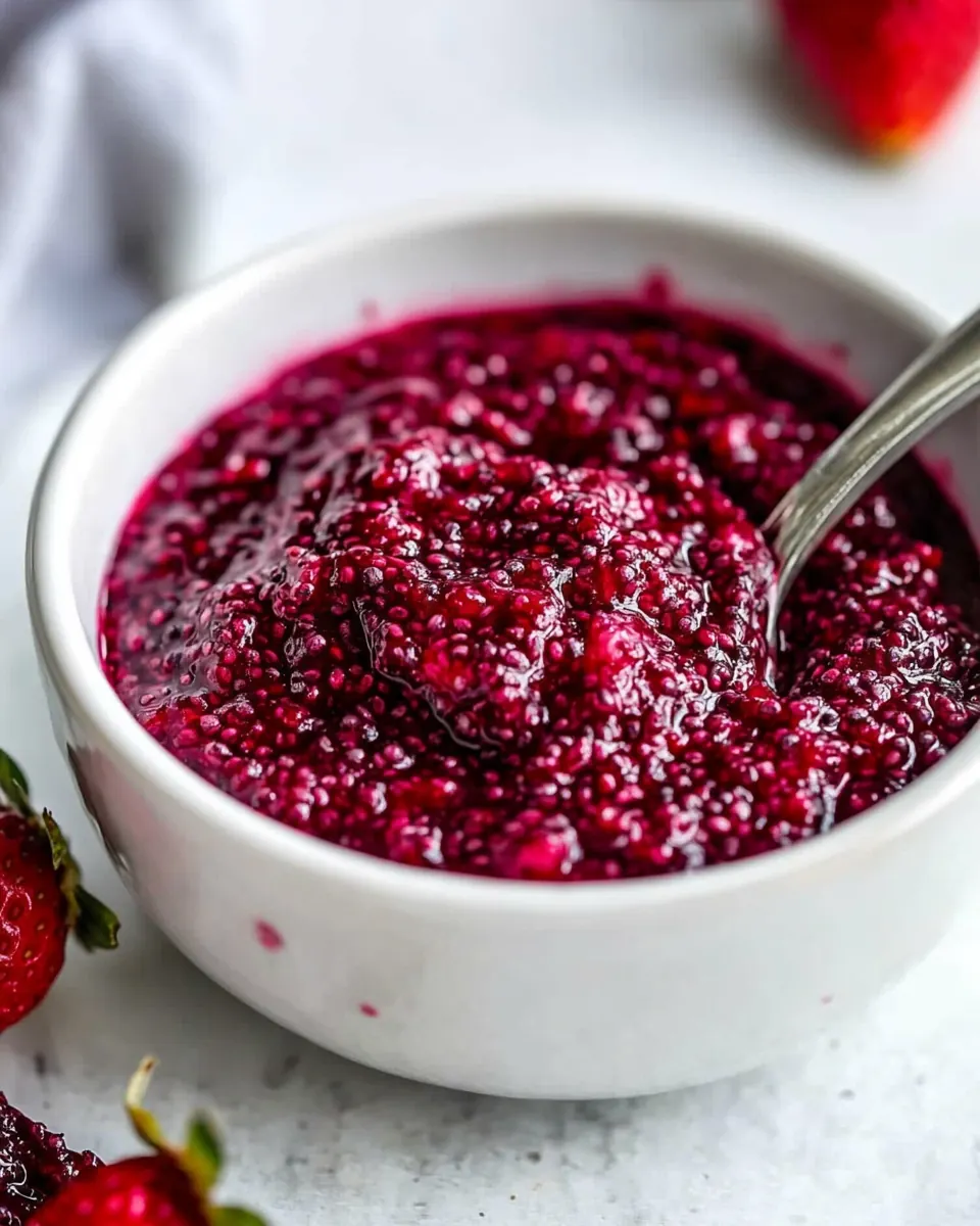 Healthy Strawberry Chia Jam
