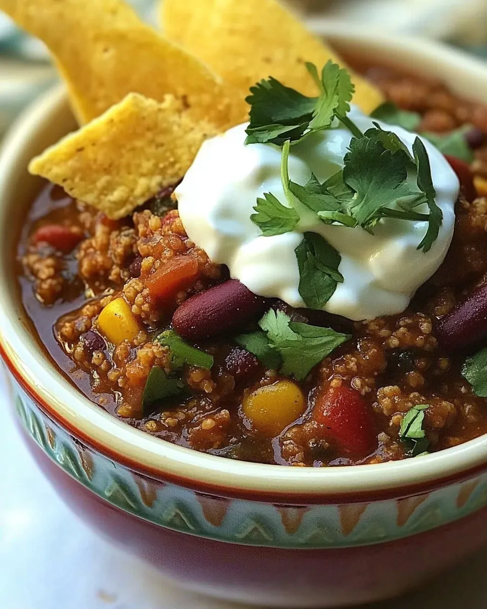 Hearty Slow Cooker Bulgur Chili