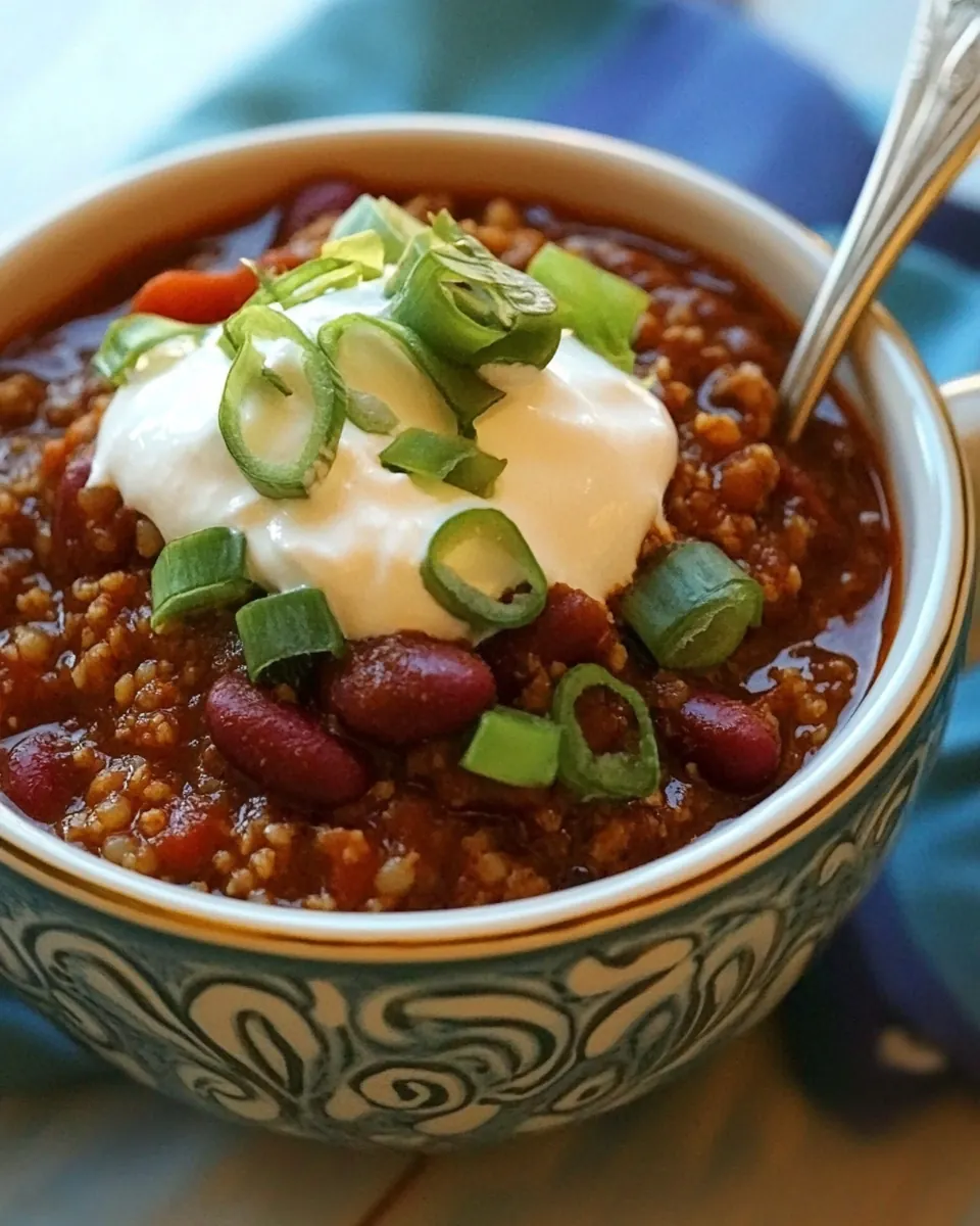 Hearty Slow Cooker Bulgur Chili